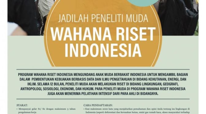 Lowongan Peneliti WRI Indonesia