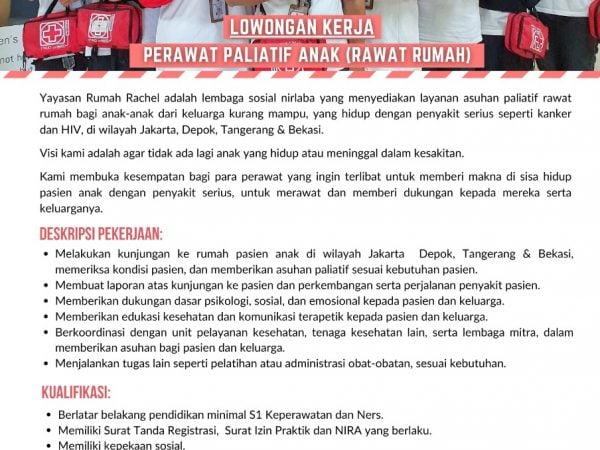 Lowongan Kerja Perawat Paliatif Anak (Rawat Rumah)