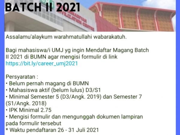 PROGRAM MAGANG MAHASISWA BERSERTIFIKAT BATCH II 2021