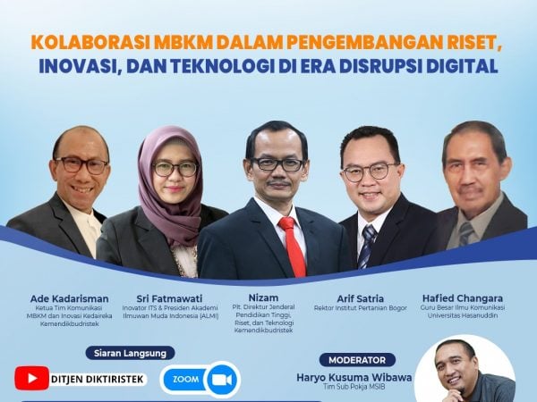 Webinar Kolaborasi MBKM dalam Pengembangan Riset, Inovasi, dan Teknologi Di Era Disrupsi Digital