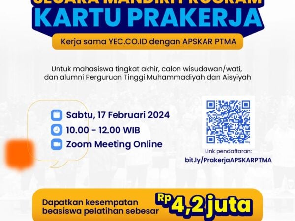 Sosialisasi dan Pendaftaran KARTU PRAKERJA bersama YEC.CO.ID dan APSKAR PTMA