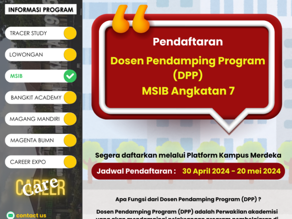 PENDAFTARAN DOSEN PENDAMPING PROGRAM (DPP) MSIB ANGKATAN 7